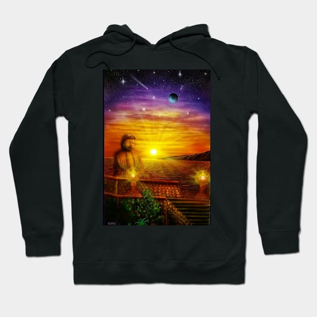 Buddha t-shirt designs Hoodie by Coreoceanart